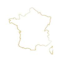 mapa da frança em fundo branco vetor