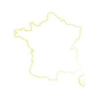 mapa da frança em fundo branco vetor