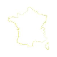 mapa da frança em fundo branco vetor