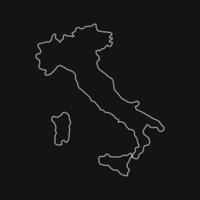mapa da itália em fundo branco vetor