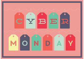 Modelo da etiqueta Cyber ​​Monday vetor