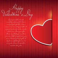 cartão de feliz dia dos namorados com o coração. ilustração vetorial vetor