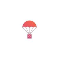 ícone de balão de ar quente, estilo moderno de design plano mínimo, ilustração vetorial vetor