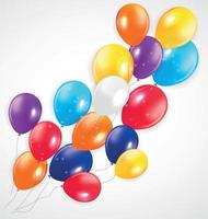 conjunto de balões coloridos, ilustração vetorial. vetor