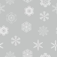 ilustração em vetor padrão sem emenda de flocos de neve