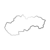 mapa da Eslováquia em fundo branco vetor