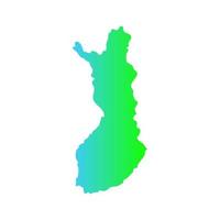 mapa da finlândia em fundo branco vetor