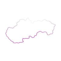mapa da Eslováquia em fundo branco vetor