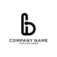 design de logotipo de letra b ou bb vetor