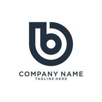 vetor de design de logotipo de letra b ou bb.