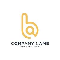 vetor de design de logotipo de letra b ou bb.