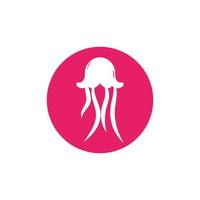 modelo de ilustração de design de ícone de vetor de medusa fofa