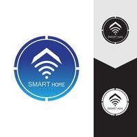 casa wi-fi vector logo.smart cidade tecnologia ícone vector. vetor de conceito de logotipo de rede da cidade