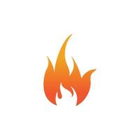 modelo de design de ilustração de ícone de vetor de fogo de chama quente