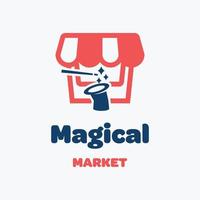 logotipo do mercado mágico vetor