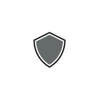 um logotipo de escudo simples ou design de ícone vetor