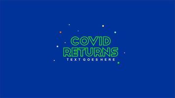 texto do logotipo de retorno covid vetor