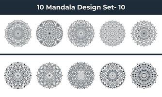 mandala design arabesco árabe estilo islâmico decoração ornamental. cartão de saudação de diwali estilo mandala. fundo de design de feriado do festival. vetor