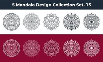 mandala design arabesco árabe estilo islâmico decoração ornamental. cartão de saudação de diwali estilo mandala. fundo de design de feriado do festival. vetor