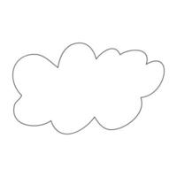 doodle desenhado à mão em nuvem vetor