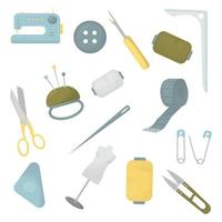 conjunto de ferramentas de costura vetor