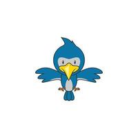 um logotipo de pássaro feliz, também pode ser usado como mascote vetor