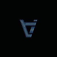 letra inicial abstrata v e c logotipo na cor azul isolado em fundo preto aplicado para cura logotipo da empresa também adequado para as marcas ou empresas que possuem nome inicial vc ou cv vetor
