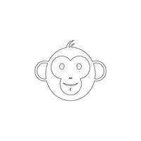 elemento de design de ilustração vetorial de ícone de macaco vetor