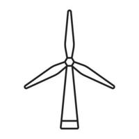 ícone de arte de linha turbinas eólicas de energia renovável para aplicativos ou sites vetor