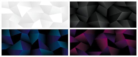 coleção de fundo de vetor gráfico geométrico roxo moderno legal, preto azul escuro e rosa