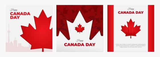 dia da independência do canadá. feliz dia do canadá ilustração vetorial com símbolo de folha de bordo vetor