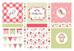 Tema livre shabby chique grátis vetor