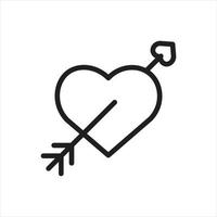 vetor de seta do coração para apresentação do ícone do símbolo do site