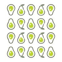 design de ilustração de ícone de vetor de abacate