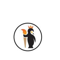 design de modelo de logotipo de pinguim vetor