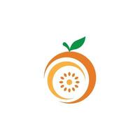 design de logotipo laranja vetor