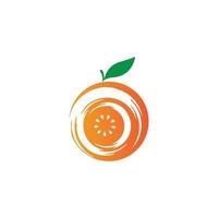 design de logotipo laranja vetor