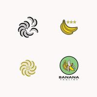 ilustração em vetor modelo logotipo banana