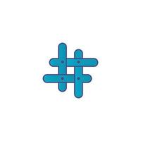 modelo de design criativo de símbolo de hashtag vetor