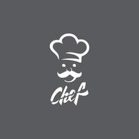 ilustração de ícone de vetor de modelo de logotipo de chef de chapéu