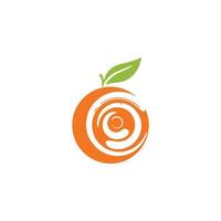 design de logotipo laranja vetor