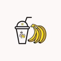 ilustração em vetor modelo logotipo banana
