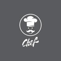 ilustração de ícone de vetor de modelo de logotipo de chef de chapéu