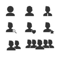 ícone de usuário em estilo plano moderno isolado no fundo branco vetor
