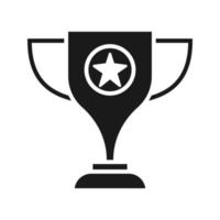 vetor de ícone de taça de troféu com cor de estrela editável