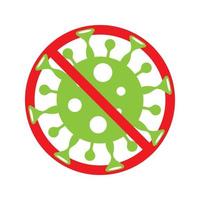 vírus corona, ilustração de prevenção do vírus corona. propagação global, conceito de ícone de parar o vírus corona vetor