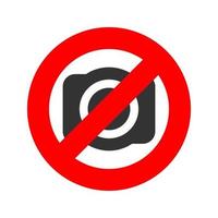 sem câmeras permitidas sinal, proibição vermelha sem sinal de câmera. sem tirar fotos, sem fotografias assinar ilustração vetorial vetor