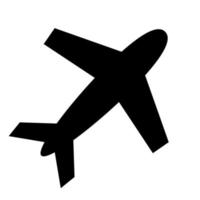 ícone de vetor de avião com fundo branco