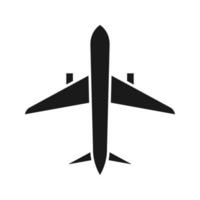 modelo de vetor de ícone de avião. símbolo da cor do sinal do avião editável no fundo em branco
