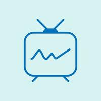 ícone de tv em estilo plano moderno, símbolo de televisão para design de site, logotipo, aplicativo, interface do usuário. vetor